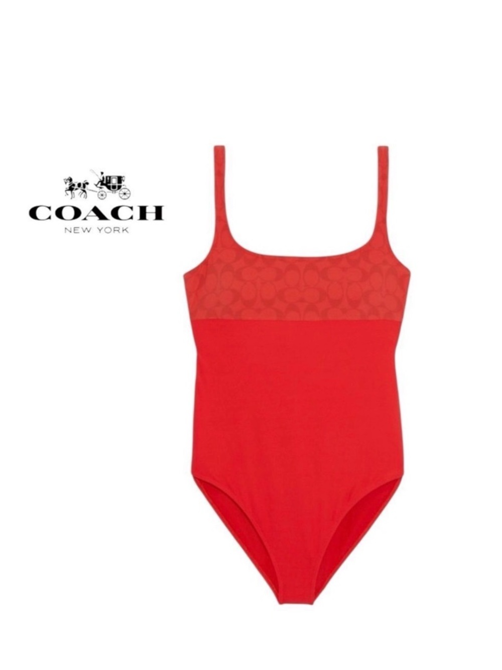 Coach swimsuit with pouch red size xs